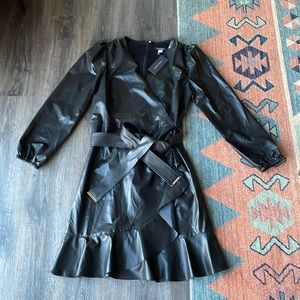NWT Tommy Hilfiger Faux Leather Dress